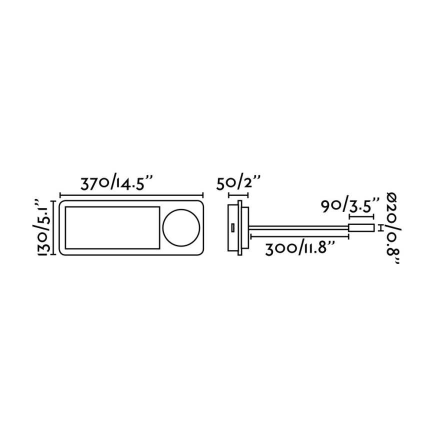 FARO 20062 - Aplique LED MOOD 2xLED/3W + LED/1,5W/230V