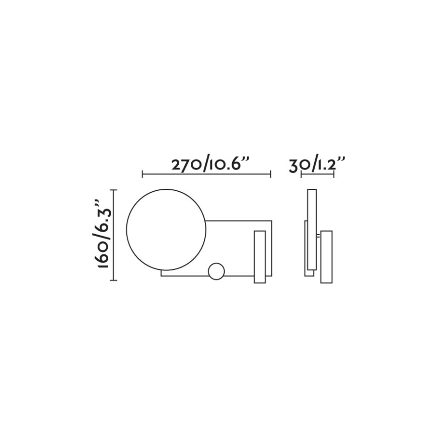 FARO 20066 - Aplique LED regulable KLEE LED/10W/230V + LED/3W izquierda