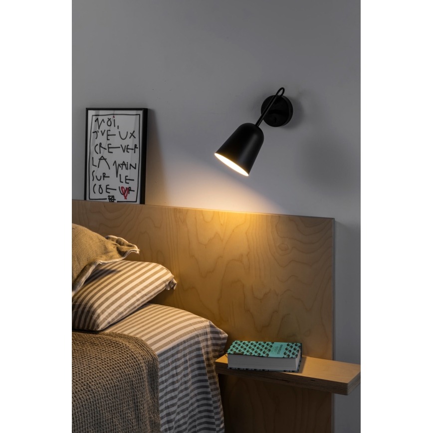 FARO 28257 - Aplique STUDIO 1xE14/8W/230V negro