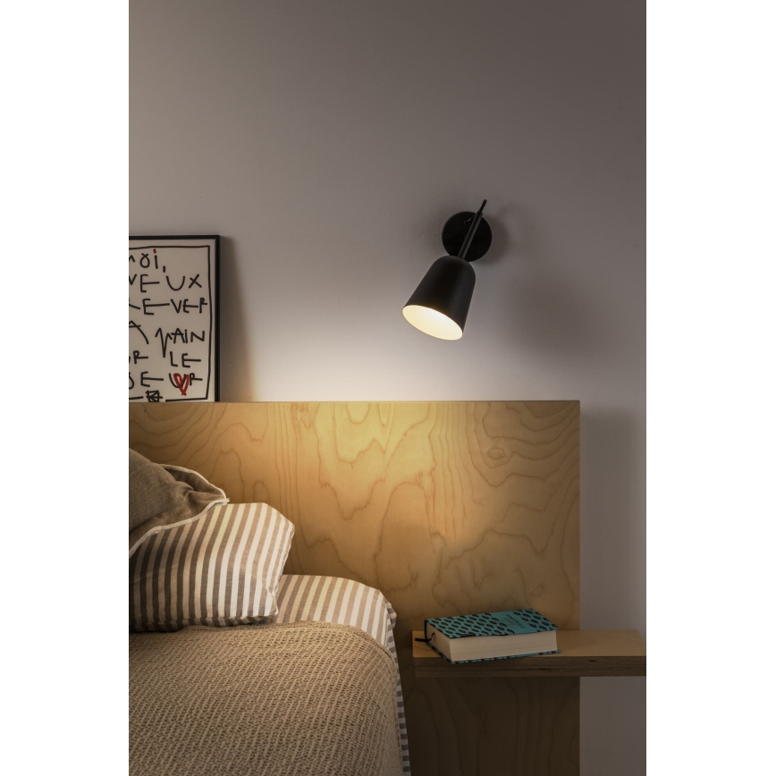 FARO 28257 - Aplique STUDIO 1xE14/8W/230V negro