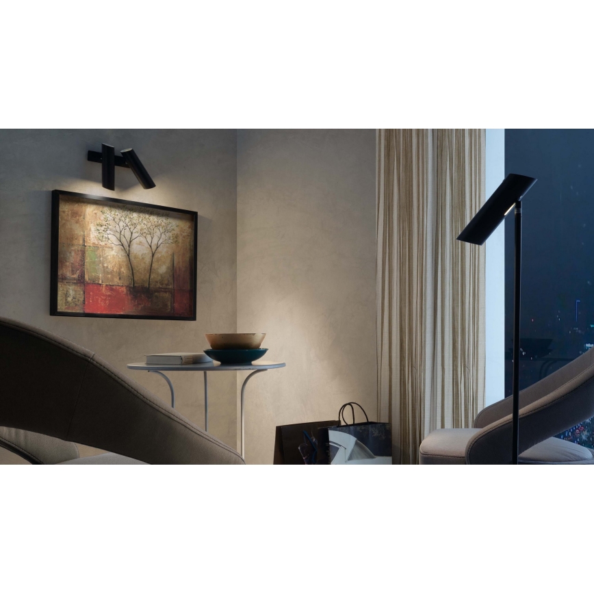 FARO 29876 - Foco de pared LINK 2xGU10/11W/230V negro