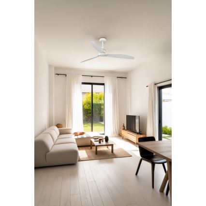 FARO 32101WP - Ventilador de techo JUST FAN M blanco diá. 128 cm SMART + control remoto