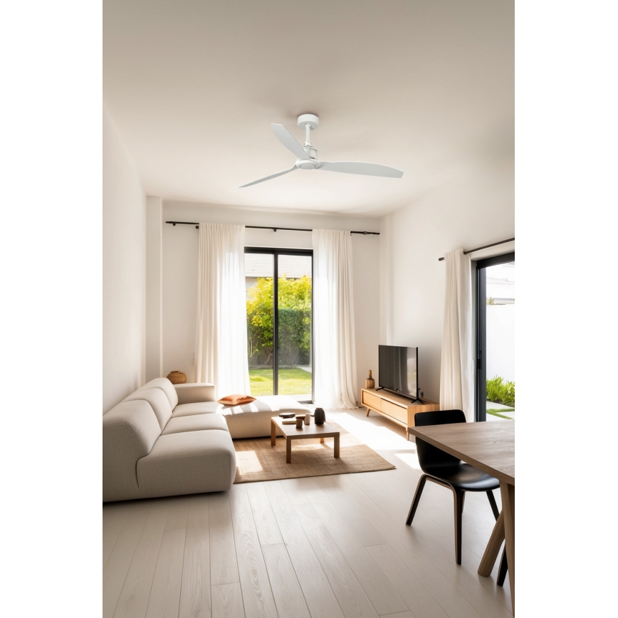 FARO 32101WP - Ventilador de techo JUST FAN M blanco diá. 128 cm SMART + control remoto