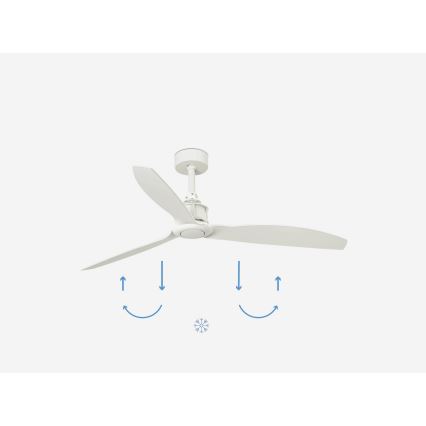 FARO 32101WP - Ventilador de techo JUST FAN M blanco diá. 128 cm SMART + control remoto