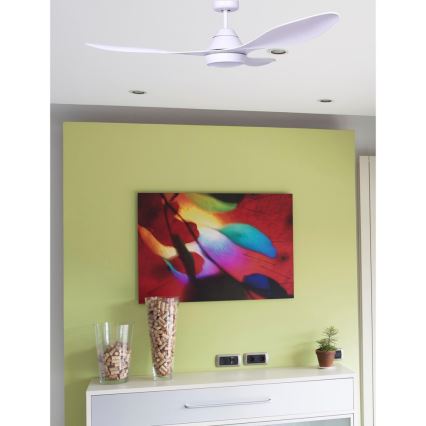 FARO 33346 - Ventilador de techo LED POLARIS LED/18W/230V blanco d. 132 cm + mando a distancia