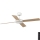 FARO 33350DC - Ventilador de techo MALLORCA L blanco/marrón Ø 132 cm + mando a distancia