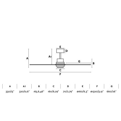 FARO 33373 - Ventilador de techo LANTAU