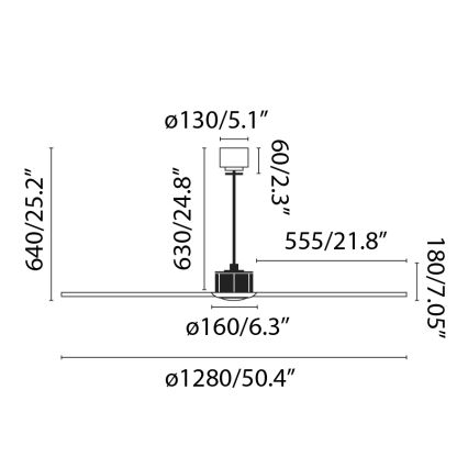 FARO 33395-10 - Ventilador de techo LED JUST FAN LED/16W/230V  Ø 128 cm + CR