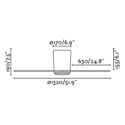 FARO 33472 - Ventilador de techo NIAS