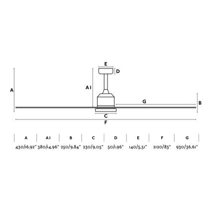 FARO 33512 - Ventilador de techo CIES blanco + control remoto