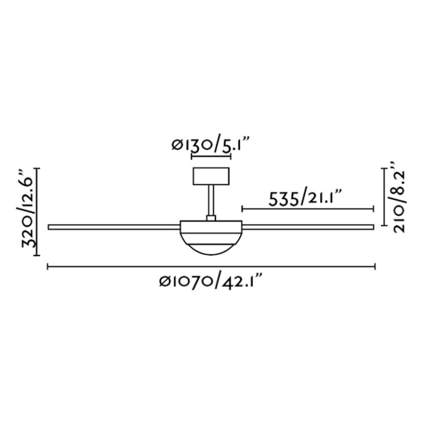 FARO 33602 - Ventilador de techo FEROE 2xE14/40W/230V