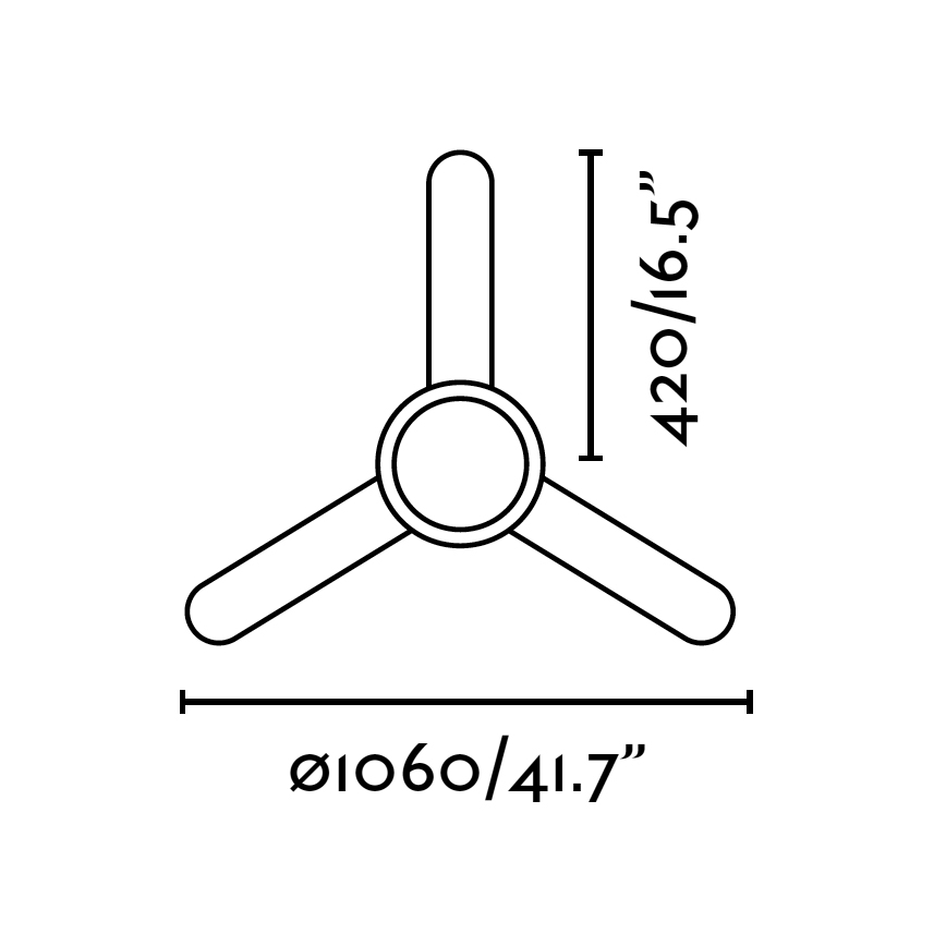 FARO 33602 - Ventilador de techo FEROE 2xE14/40W/230V