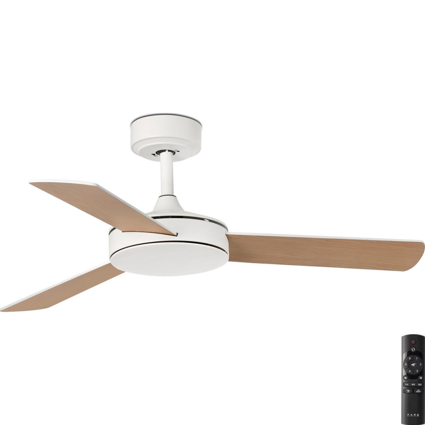 FARO 33603DC - Ventilador de techo MINI MALLORCA S marrón/blanco d. 106 cm + control remoto