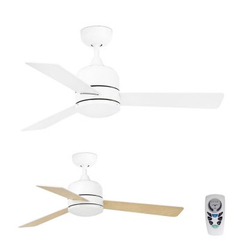 FARO 33610 - Ventilador de techo OBOE blanco/marrón