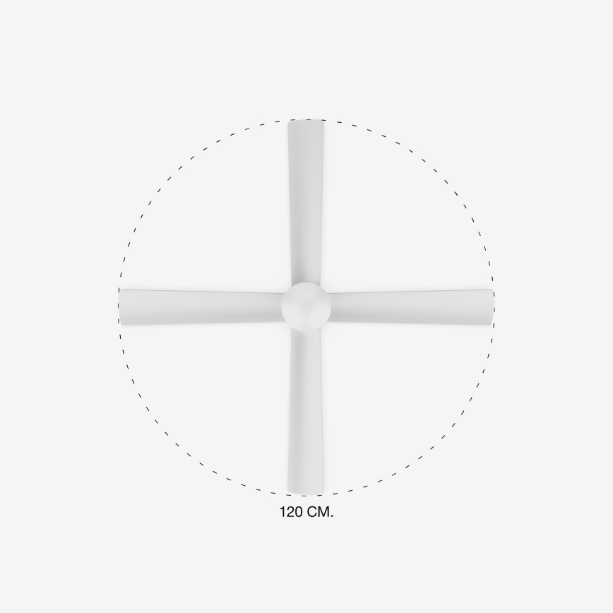 FARO 33756 - Ventilador de techo LED FRASER LED/16W/230V blanco d. 120 cm + control remoto