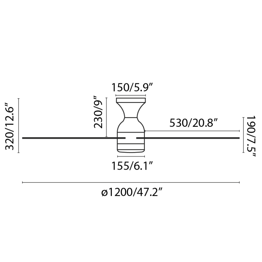 FARO 33756WT - Ventilador de techo LED FRASER XL LED/16W/230V blanco diá. 120 cm Wi-Fi Tuya + control remoto