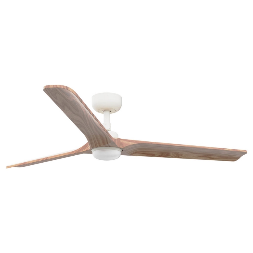 FARO 33810-1TW - Ventilador de techo LED regulable HEYWOOD L LED/10W/230V 2700/4000/6000K madera/blanco diá. 132 cm + control remoto