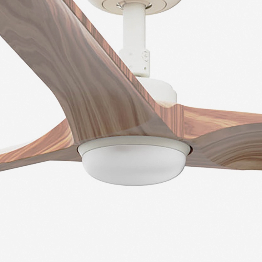 FARO 33810-1TW - Ventilador de techo LED regulable HEYWOOD L LED/10W/230V 2700/4000/6000K madera/blanco diá. 132 cm + control remoto