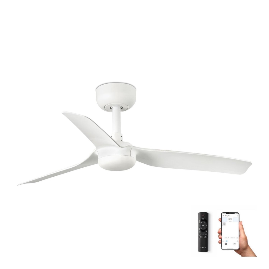FARO 33820WP - Ventilador de techo MINI PUNT S blanco d. 90 cm SMART + control remoto
