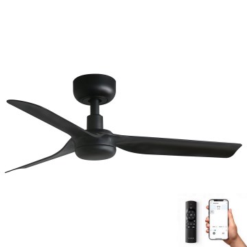 FARO 33822WP - Ventilador de techo MINI PUNT S negro d. 90 cm SMART + control remoto