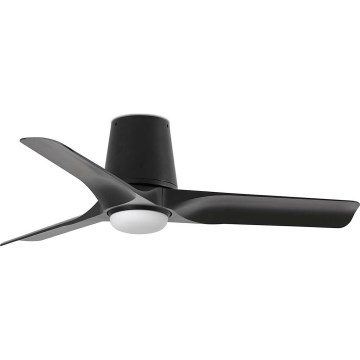 FARO 33827-1TW - Ventilador de techo LED regulable HEY TUB S LED/10W/230V 2700/4000/6000K negro diá. 90 cm + control remoto