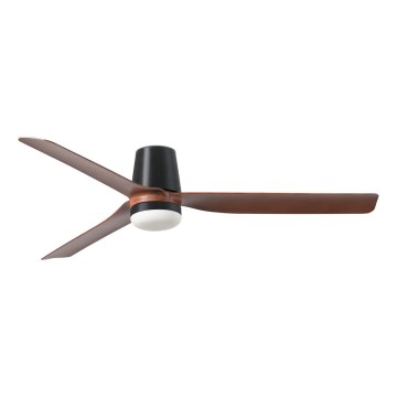 FARO 33831-1TW - Ventilador de techo LED regulable PUNT TUB M LED/18W/230V 3000/4200/6500K diá. 130 cm marrón/negro + control remoto