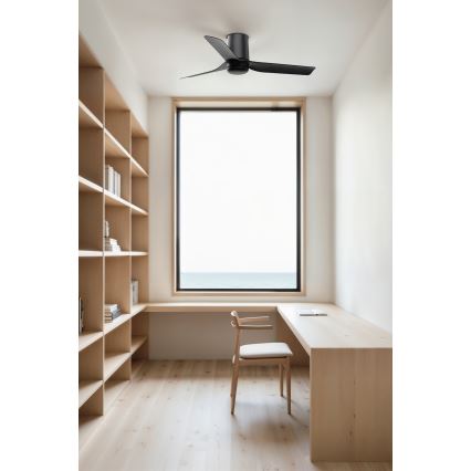 FARO 33834 - Ventilador de techo MINI PUNT TUB S negro diá. 90 cm + control remoto