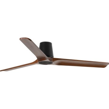 FARO 33839WT - Ventilador de techo HEYWOOD TUB L pino/negro diá. 132 cm Wi-Fi Tuya + control remoto