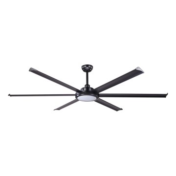 FARO 34203-130 - Ventilador de techo LED ROTTERDAM XL LED/32W/230V negro diá. 200 cm + control remoto