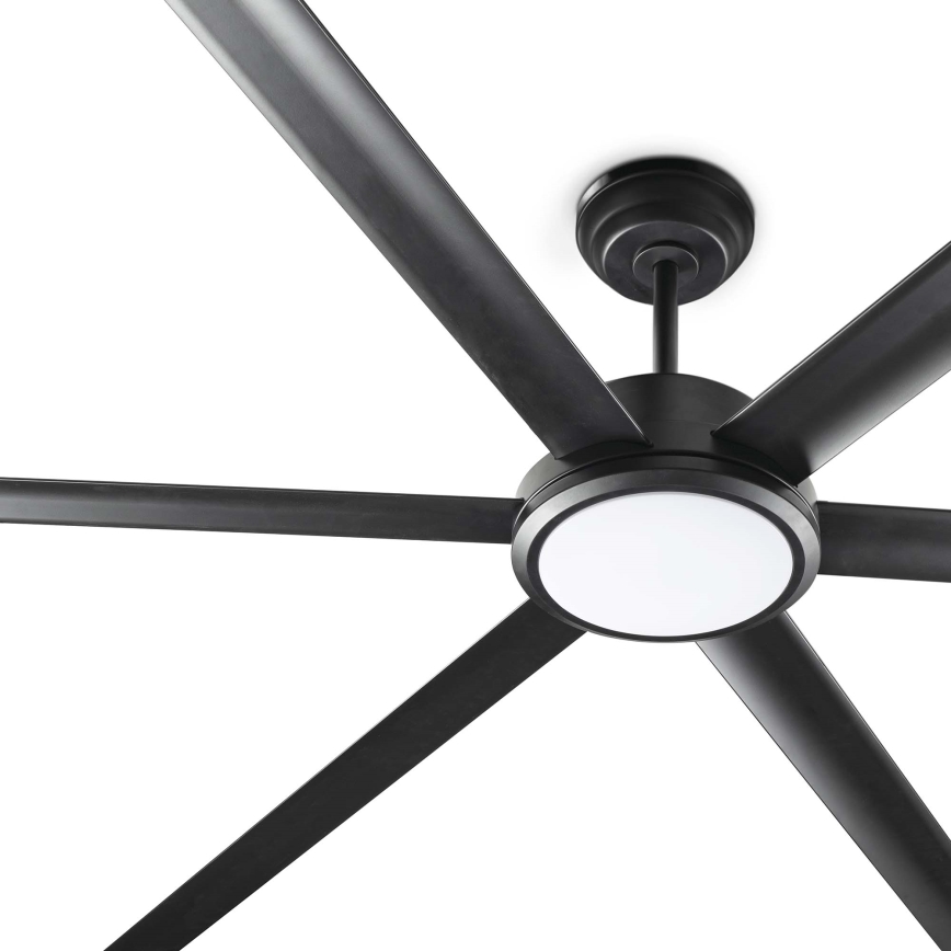 FARO 34207-130 - Ventilador de techo LED regulable ROTTERDAM XXL LED/32W/230V negro diá. 250 cm + control remoto