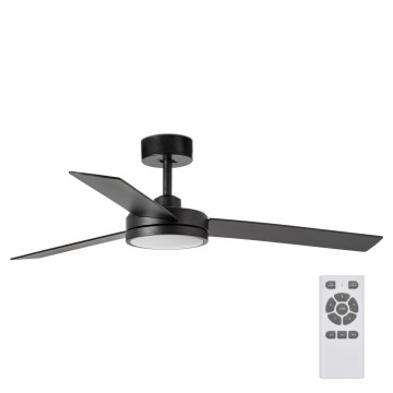 FARO 34261 - Ventilador de techo LED BARTH LED/24W/230V negro + control remoto
