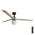 FARO 34282-11L - Ventilador de techo KLIM L 1xE27/15W/230V madera/negro diá. 150 cm + control remoto