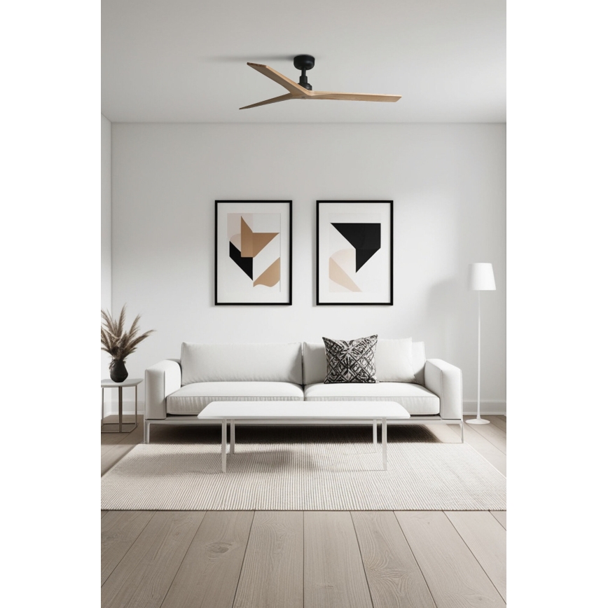 FARO 34283 - Ventilador de techo KLIM M marrón/negro diá. 125 cm + control remoto