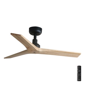 FARO 34284 - Ventilador de techo KLIM S marrón/negro diá. 92,5 cm + control remoto