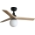 FARO 34284WT-11L - Ventilador de techo KLIM S 1xE27/15W/230V pino/negro diá. 92,5 cm Wi-Fi Tuya + control remoto