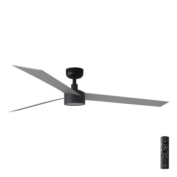 FARO 34287-1TW - Ventilador de techo LED regulable CRUISER XL LED/18W/230V 2700/4000/6500K diá. 160 cm negro/gris + control remoto