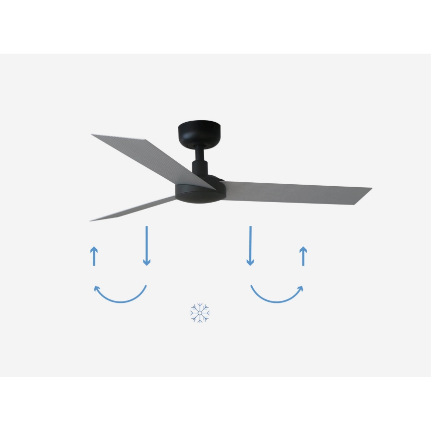 FARO 34287 - Ventilador de techo CRUISER XL negro diá. 160 cm + control remoto