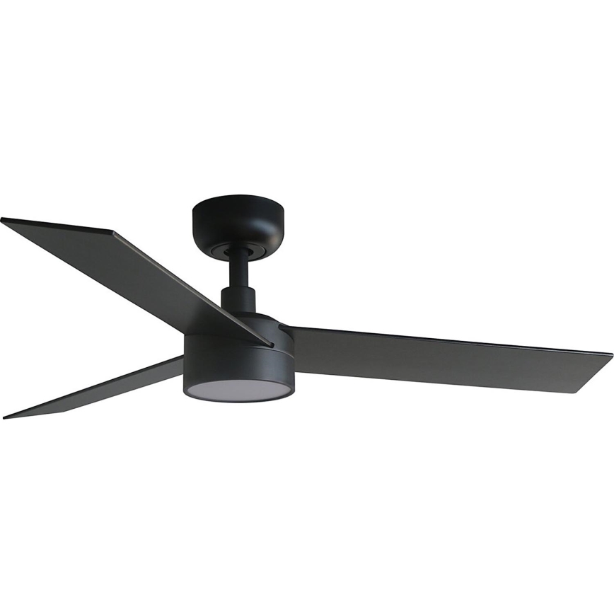 FARO 34296WT-1TW - Ventilador de techo LED regulable RUDDER S LED/18W/230V 2700/4350/6000K negro/marrón diá. 106 cm Wi-Fi Tuya + control remoto
