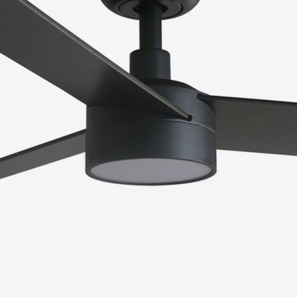 FARO 34296WT-1TW - Ventilador de techo LED regulable RUDDER S LED/18W/230V 2700/4350/6000K negro/marrón diá. 106 cm Wi-Fi Tuya + control remoto