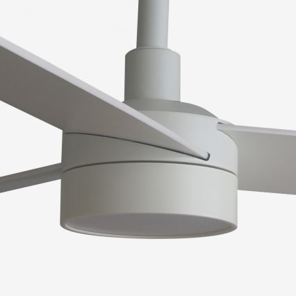FARO 34297WT-1TW - Ventilador de techo LED regulable RUDDER L LED/18W/230V 2700/4350/6000K blanco diá. 132 cm Wi-Fi Tuya + control remoto