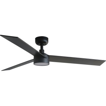 FARO 34298WT-1TW - Ventilador de techo LED regulable RUDDER L LED/18W/230V 2700/4350/6000K negro diá. 132 cm Wi-Fi Tuya + control remoto