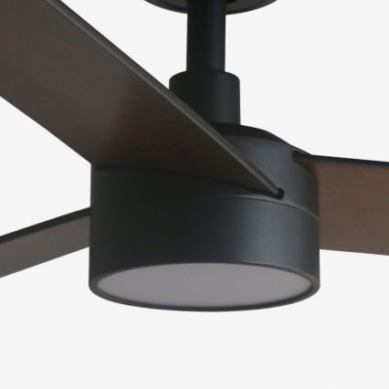 FARO 34298WT-1TW - Ventilador de techo LED regulable RUDDER L LED/18W/230V 2700/4350/6000K negro diá. 132 cm Wi-Fi Tuya + control remoto