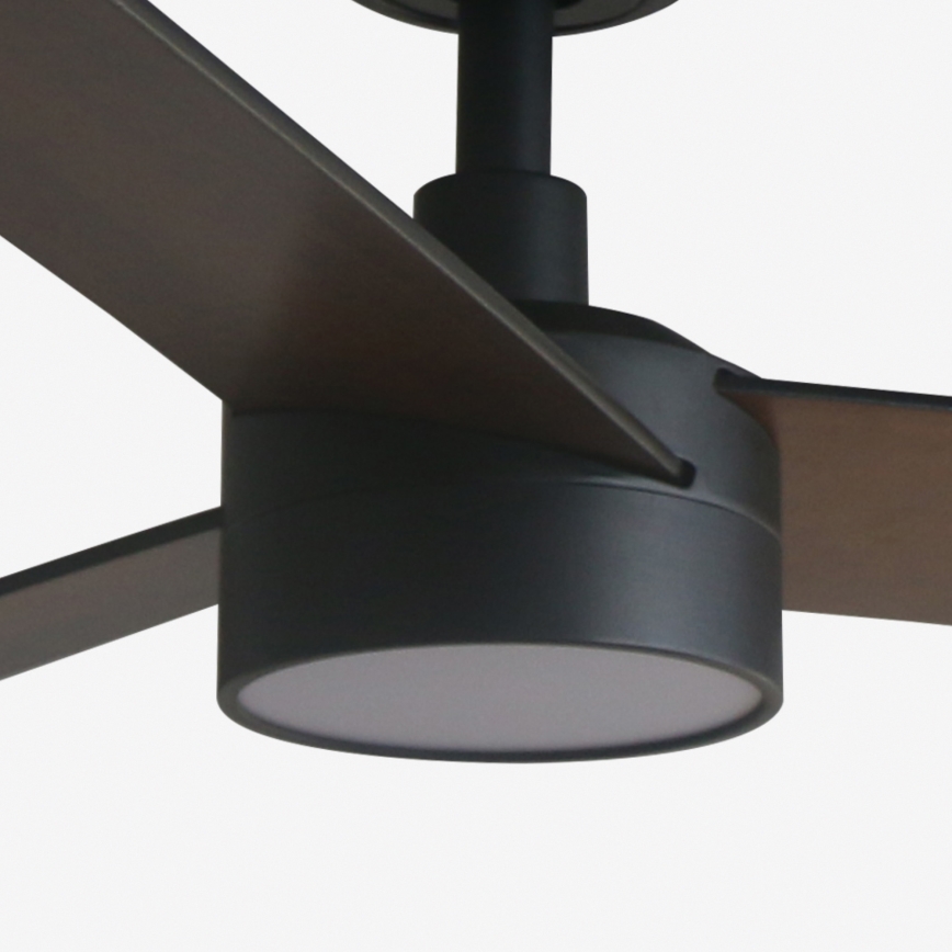 FARO 34298WT-1TW - Ventilador de techo LED regulable RUDDER L LED/18W/230V 2700/4350/6000K negro diá. 132 cm Wi-Fi Tuya + control remoto