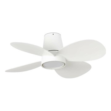 FARO 34315 - Ventilador de techo LED regulable KLOVER S LED/20W/230V 2700/4000/6500K blanco diá. 80 cm + control remoto