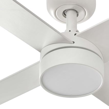 FARO 34355WT-1TW - Ventilador de techo LED regulable RUDDER L LED/18W/230V 2700/4350/6000K blanco/beige diá. 132 cm Wi-Fi Tuya + control remoto
