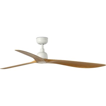 FARO 34361WT - Ventilador de techo OUTWOOD L marrón/blanco diá. 150 cm Wi-Fi Tuya IP44 + control remoto