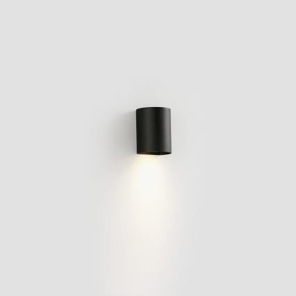 FARO 40523 - Aplique SOLE 1xGU10/8W/230V negro redondeado