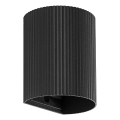FARO 40527 - Aplique SOLE 1xGU10/8W/230V negro festoneado redondeado