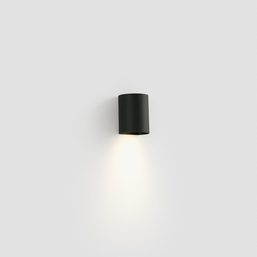 FARO 40527 - Aplique SOLE 1xGU10/8W/230V negro festoneado redondeado