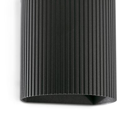 FARO 40527 - Aplique SOLE 1xGU10/8W/230V negro festoneado redondeado